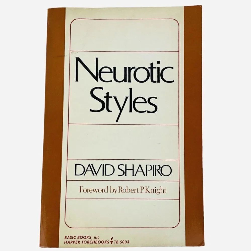 Vintage 1965 Neurotic Styles by David Shapiro PB Psychology Clinical Study OCD